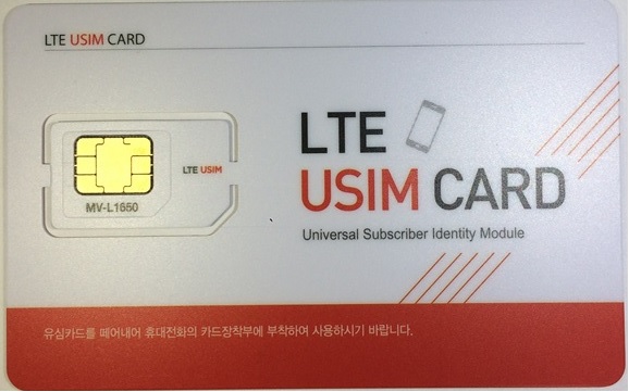 LTE 유심칩 후면